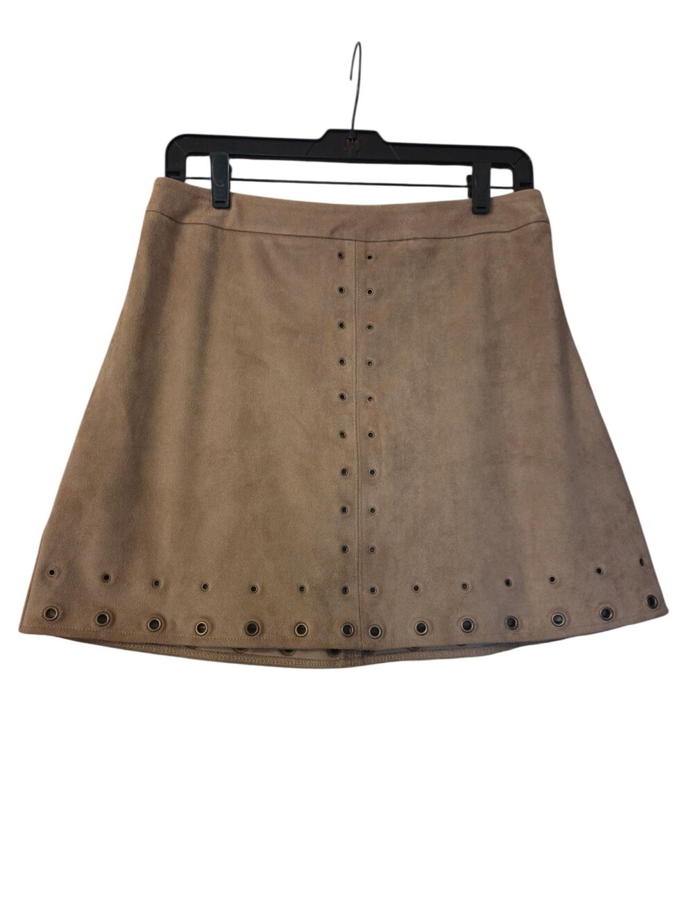 Express Faux Suede Light Brown Mini Skirt Y2K 90's Retro Size 6
